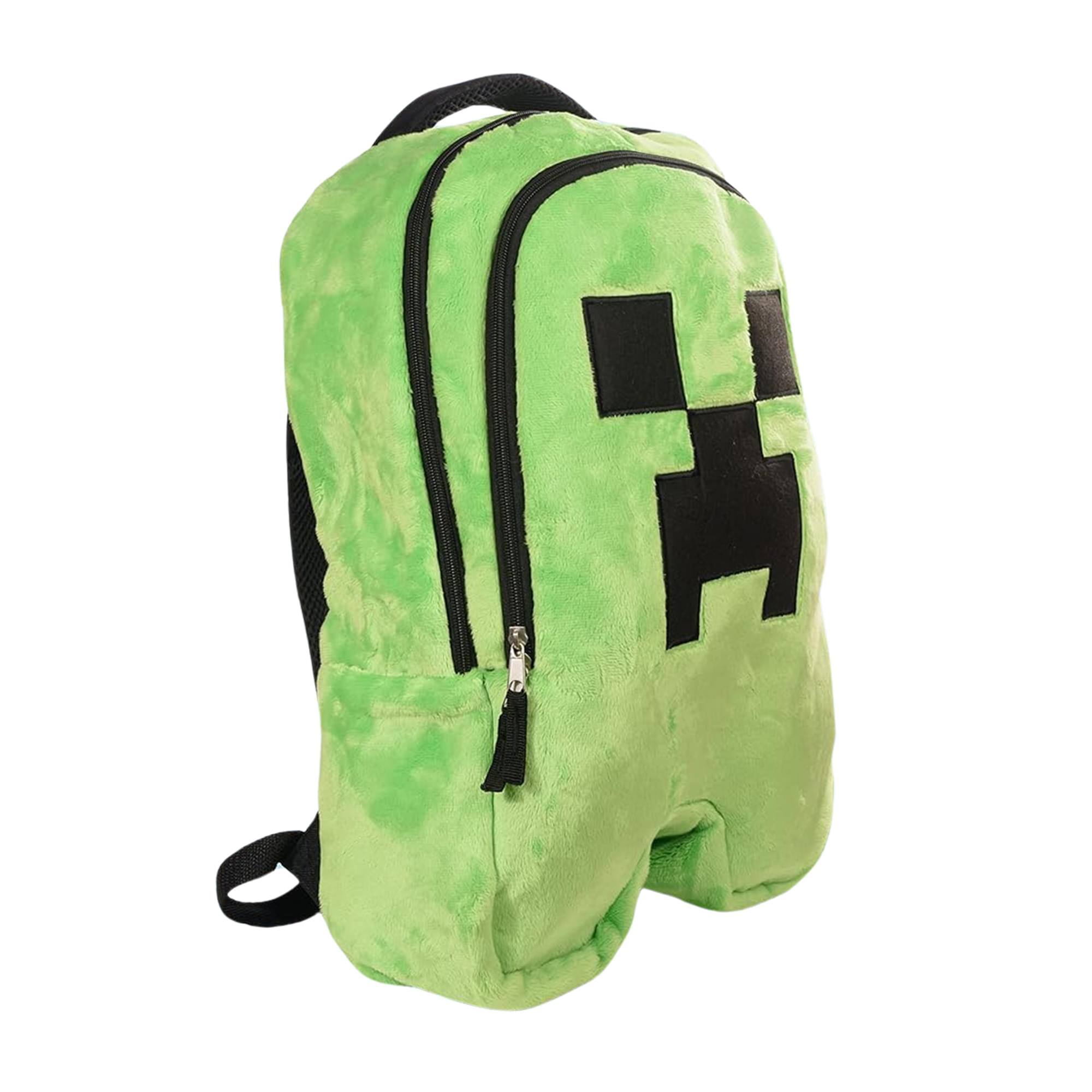 Alt View 2. Minecraft - Minecraft Creeper 16 Inch Plush Kids Backpack - Green.