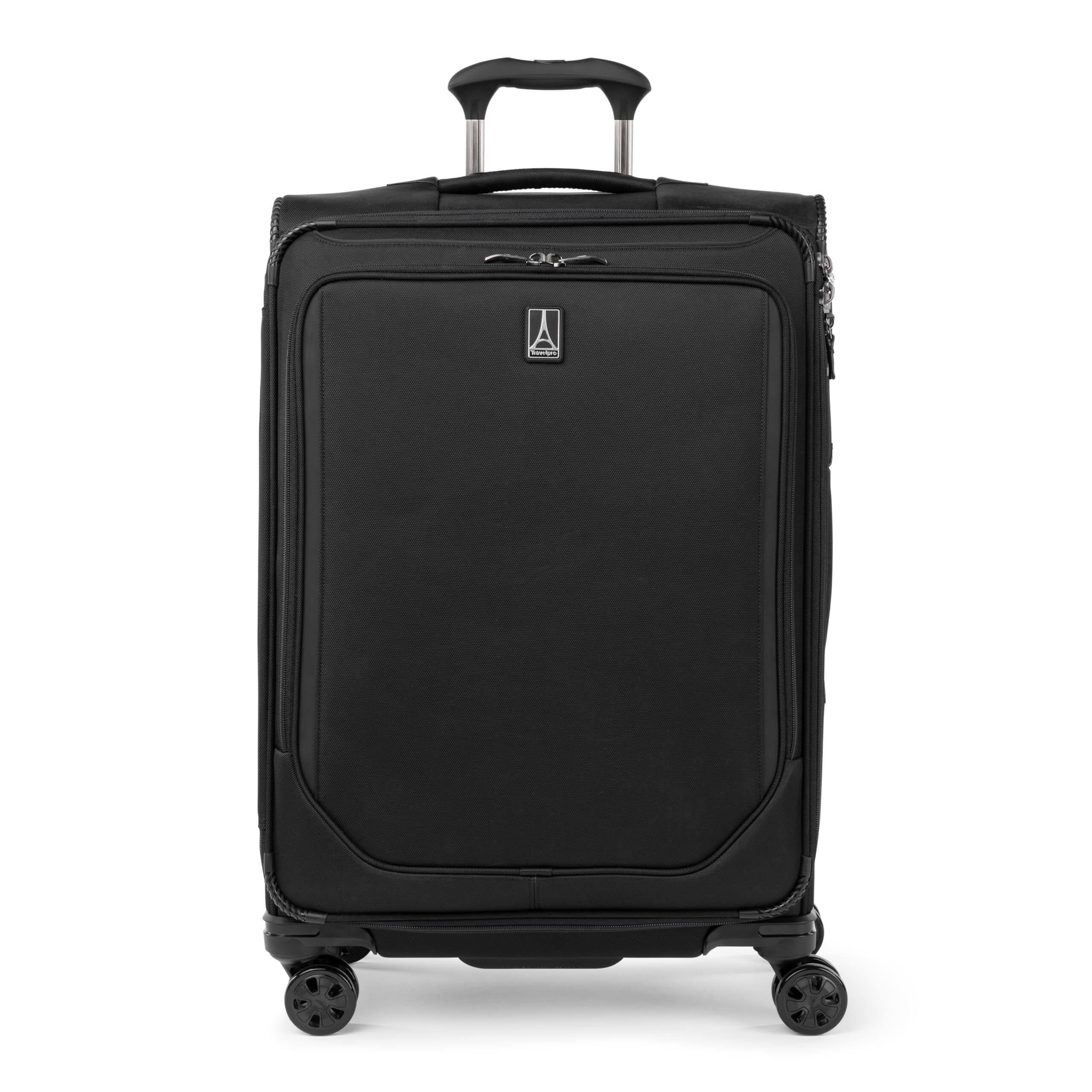 "Travelpro - Crew Classic Lightweight Softside Expandable 25"" Checked Spinner - Black" price history on PriceWatchPro