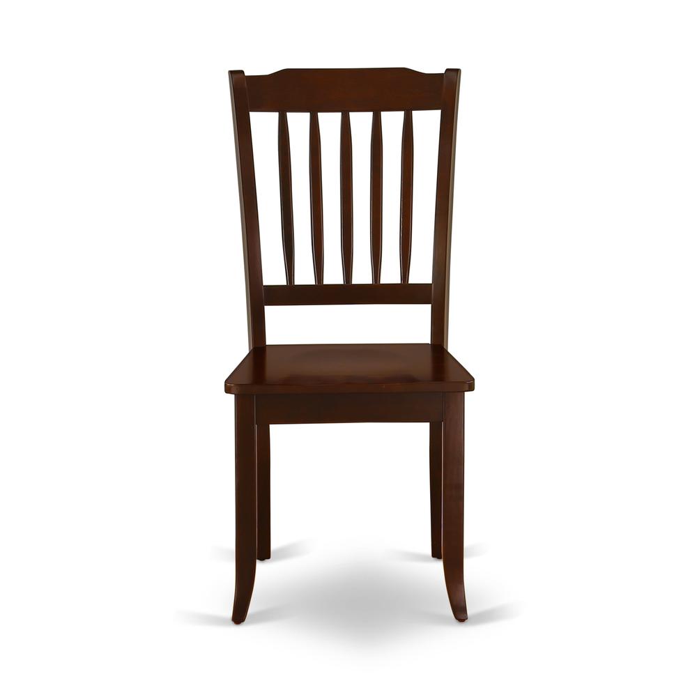 Back. East West Furniture - AMDA3-MAH-W 3 Piece Dinette Set - 1 Modern Kitchen Table and 2 Mahogany Dining Room Chairs - Mahogany Finish - Mahogany.