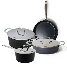 Alva - Maestro 7-Piece Ceramic Nonstick Cookware Set - Black