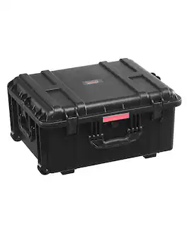 VEVOR - Weatherproof Hard Case,Heavy Duty Protective Dry Box Case with Pre-Cut Foam,Wheels & Retractable Pull Handles for Travel - Black
