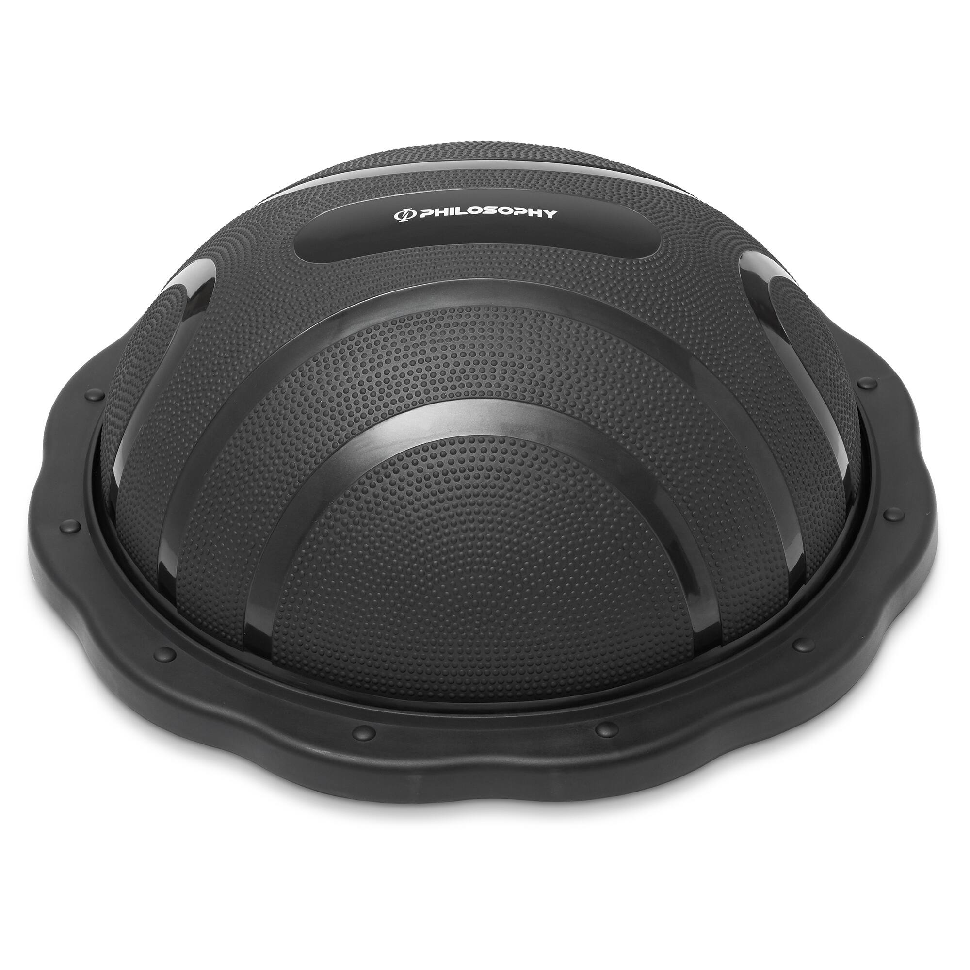 Alt View 1. Philosophy Gym - Half Balance Ball Exercise Trainer - Half Yoga Ball Trainer with Pump - Black.