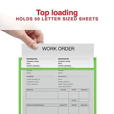 Top loading  
HOLDS 50 LETTER SIZED SHEETS

WORK ORDER

CONTRACTOR  
COMPANY NAME:  
COMPANY NAME:  
STREET ADDRESS:  
PHONE:  
EMAIL:  

CONTRACTOR  
COMPANY NAME:  
COMPANY NAME:  
STREET ADDRESS:  
PHONE:  
EMAIL:  

PAYMENT  
DOWN PAYMENT &  
TOTAL PAYMENT DUE:  
DATE:  

SCHEDULE DATE  
START TIME (AM/PM)  
END TIME (AM/PM)  
SERVICE HOURS  
RATE  
AMOUNT  

PRODUCTS/MATERIALS  
QUANTITY  
PRICE  
TOTAL  
AMOUNT  

TOTAL PRODUCTS/MATERIALS  
TOTAL