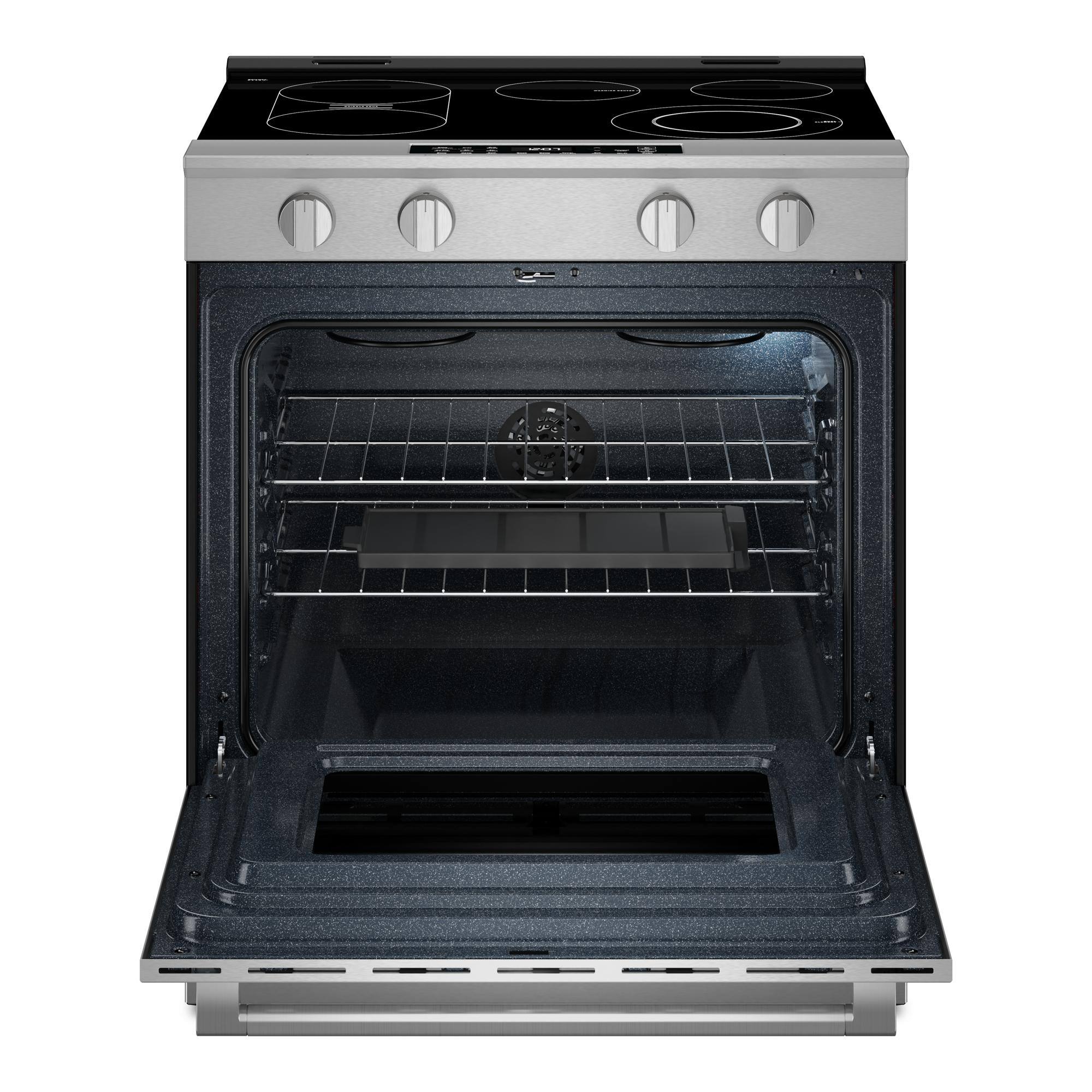 Alt View 1. Maytag - 5.3 Cu. Ft Slide-In Electric Range with Grill Mode and No Preheat Air Fry - Fingerprint Resistant Stainless Steel.