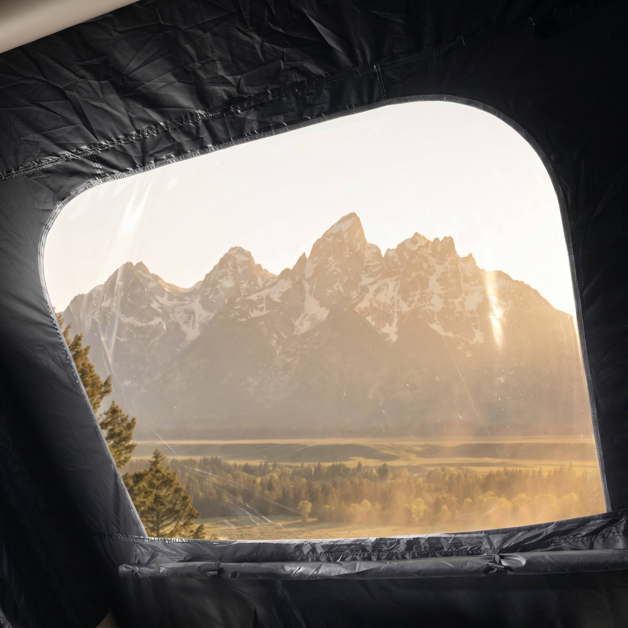 Alt View 1. Homevol - Inflatable Camping for 4-6 Person Tent with Pump & 18 Stakes, 10-Min Setup Waterproof Oxford Glamping Tent with Skylight - Black.