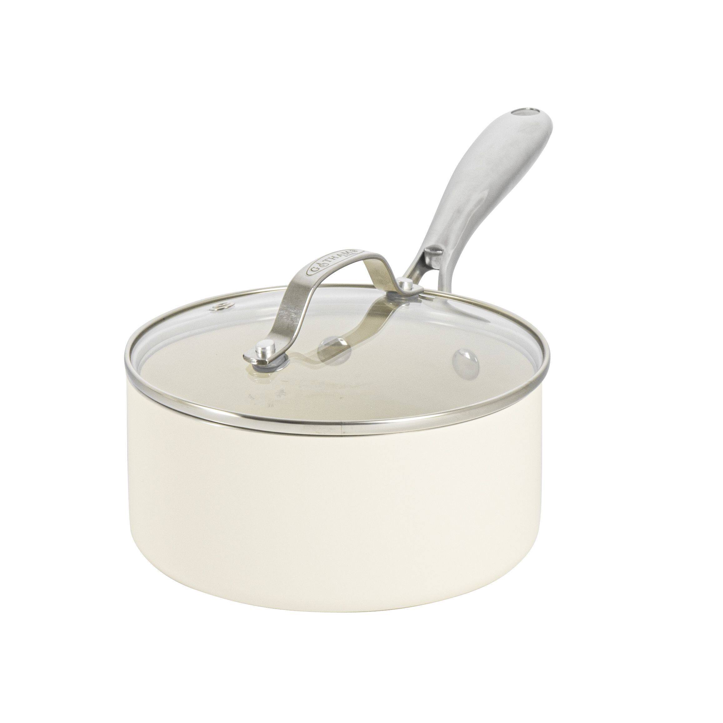 Alt View 7. Gotham Steel - Gotham Steel Cream 12-Piece Ultra Nonstick Ceramic Cookware Set with Stay Cool Handles - Cream.