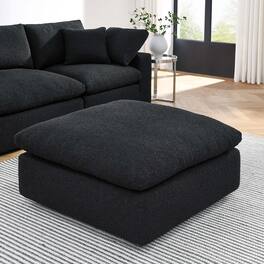 Commix Down Filled Overstuffed Boucle Fabric Ottoman by Modway - EEI-6258-BLK