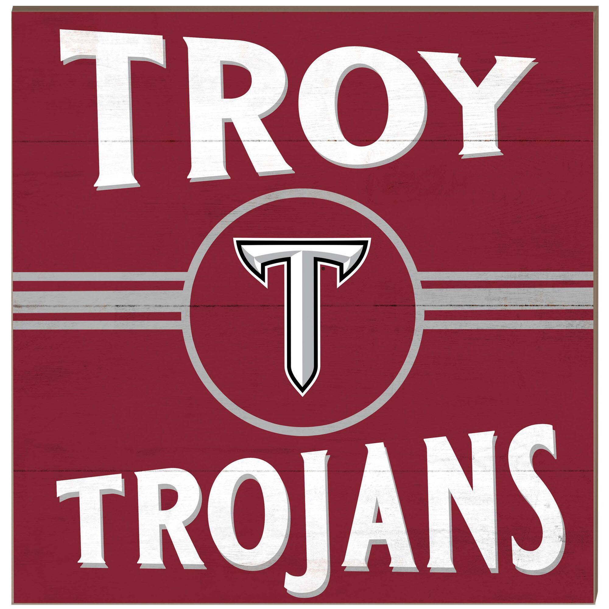 Troy University Trojans 10'' x 10'' Retro Team Plaque