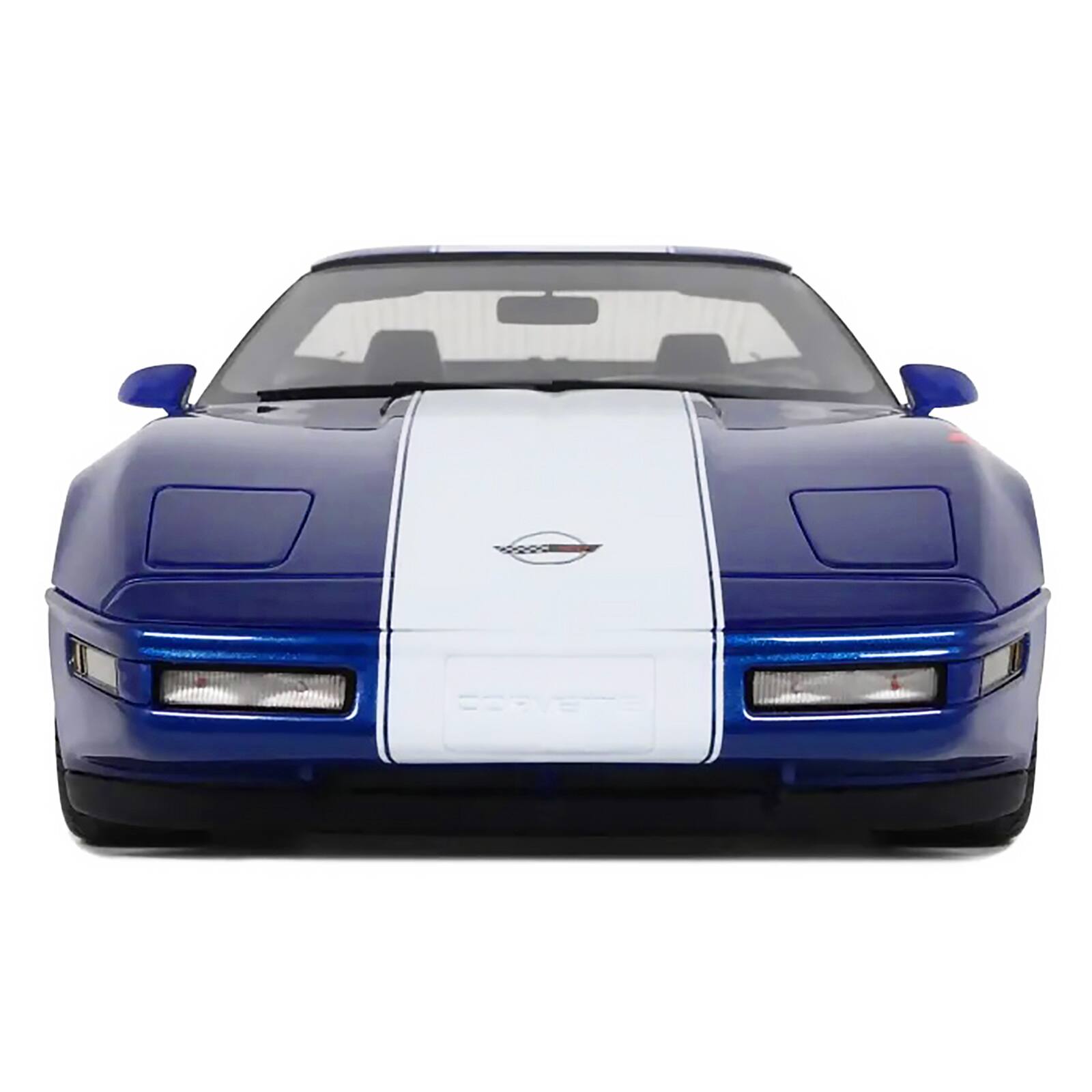 Alt View 5. GT Spirit - 1996 Chevrolet Corvette C4 Grand Sport Blue Metallic with White Stripe 1/18 Model Car by GT Spirit.