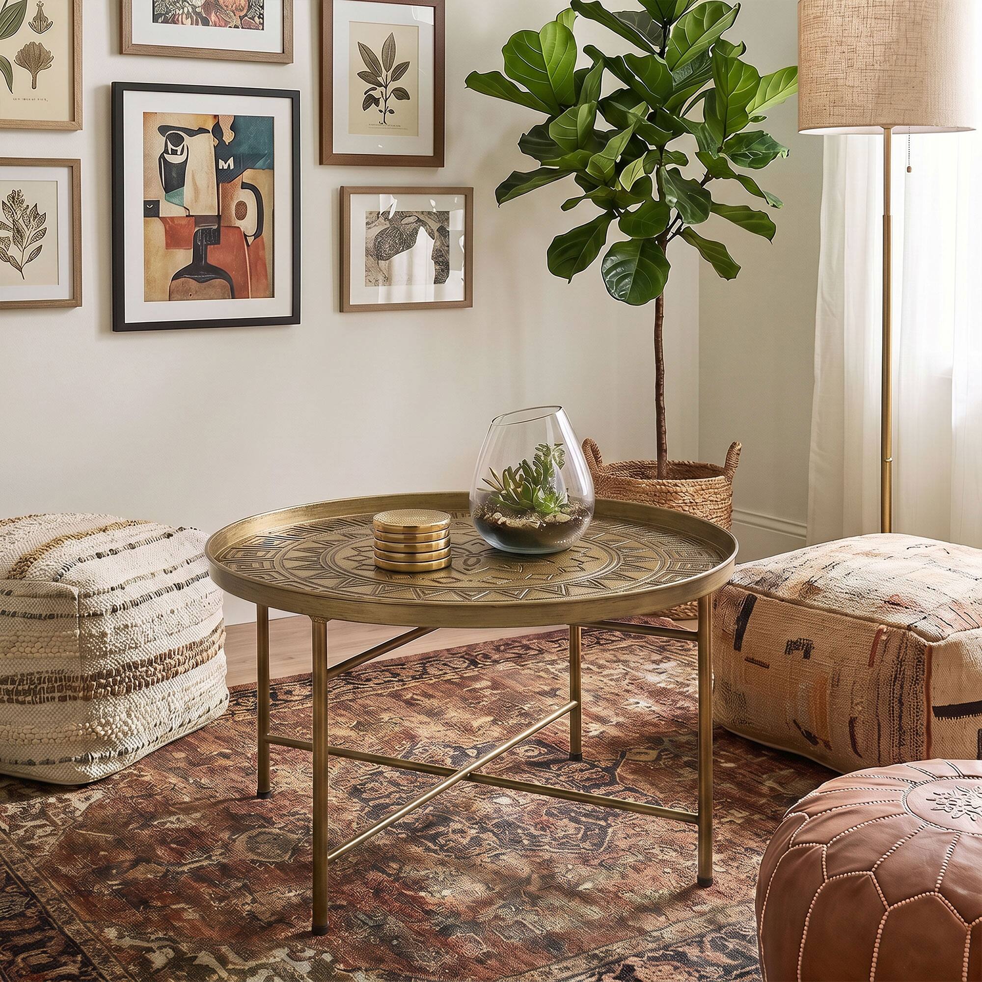 Alt View 7. Homcom - Table for Living Room - Gold.