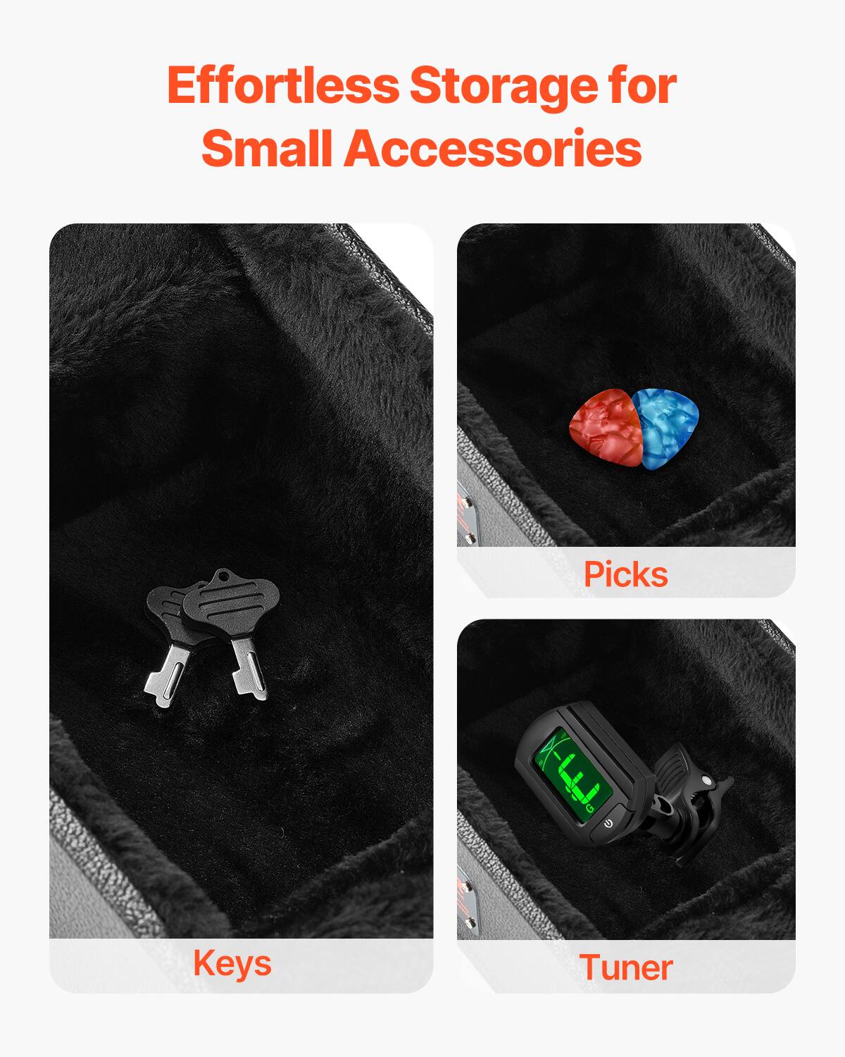 Effortless Storage for Small Accessories

Keys

Picks

Tuner