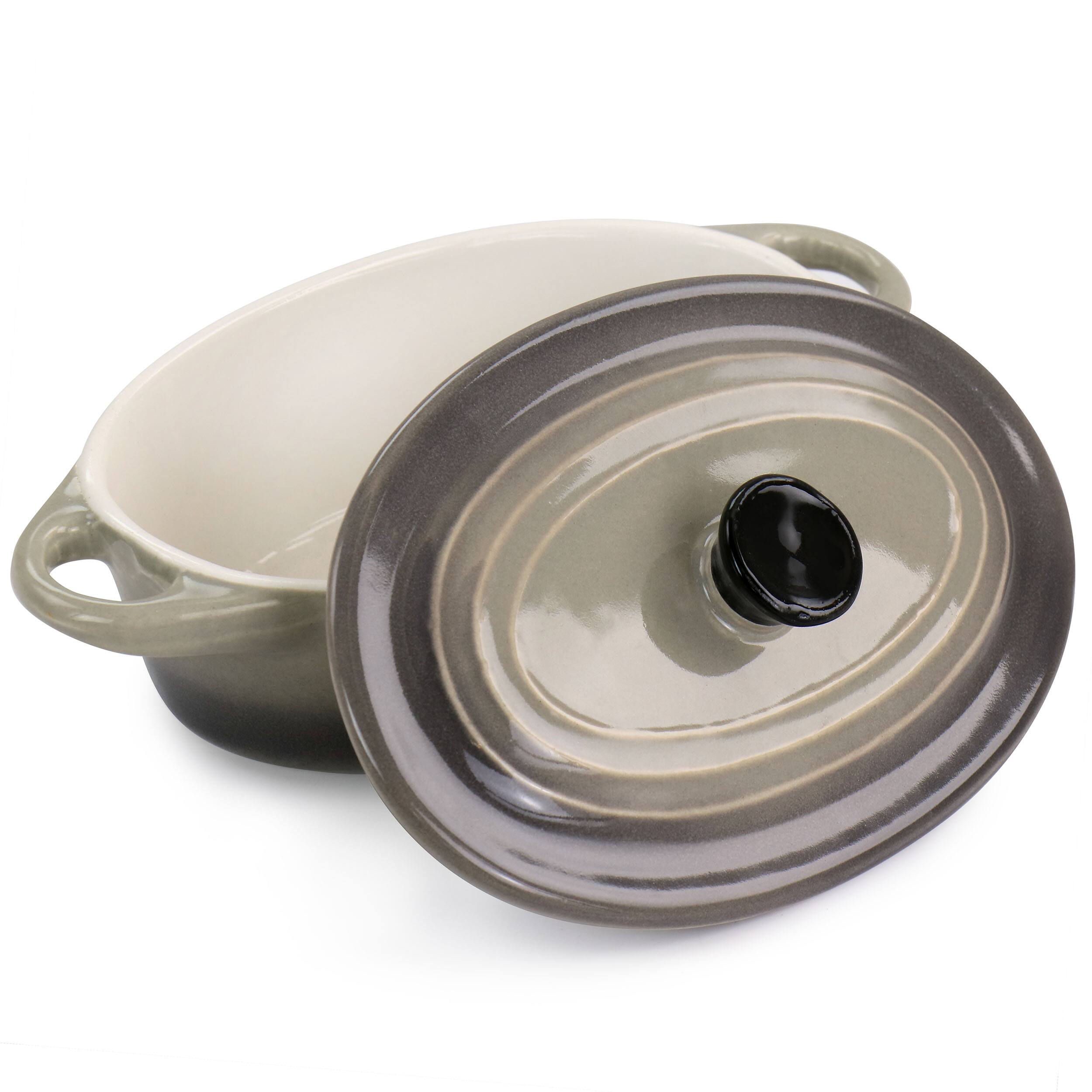 Alt View 3. Crock-Pot - Crockpot Wexford 3 Piece 6.7oz Stoneware Mini Oval Casserole Set in Assorted Colors - Assorted.