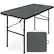 Front. Best Choice Products - Portable Folding Plastic Dining Table w/ Handle, Lock - 4ft - Dark Gray.