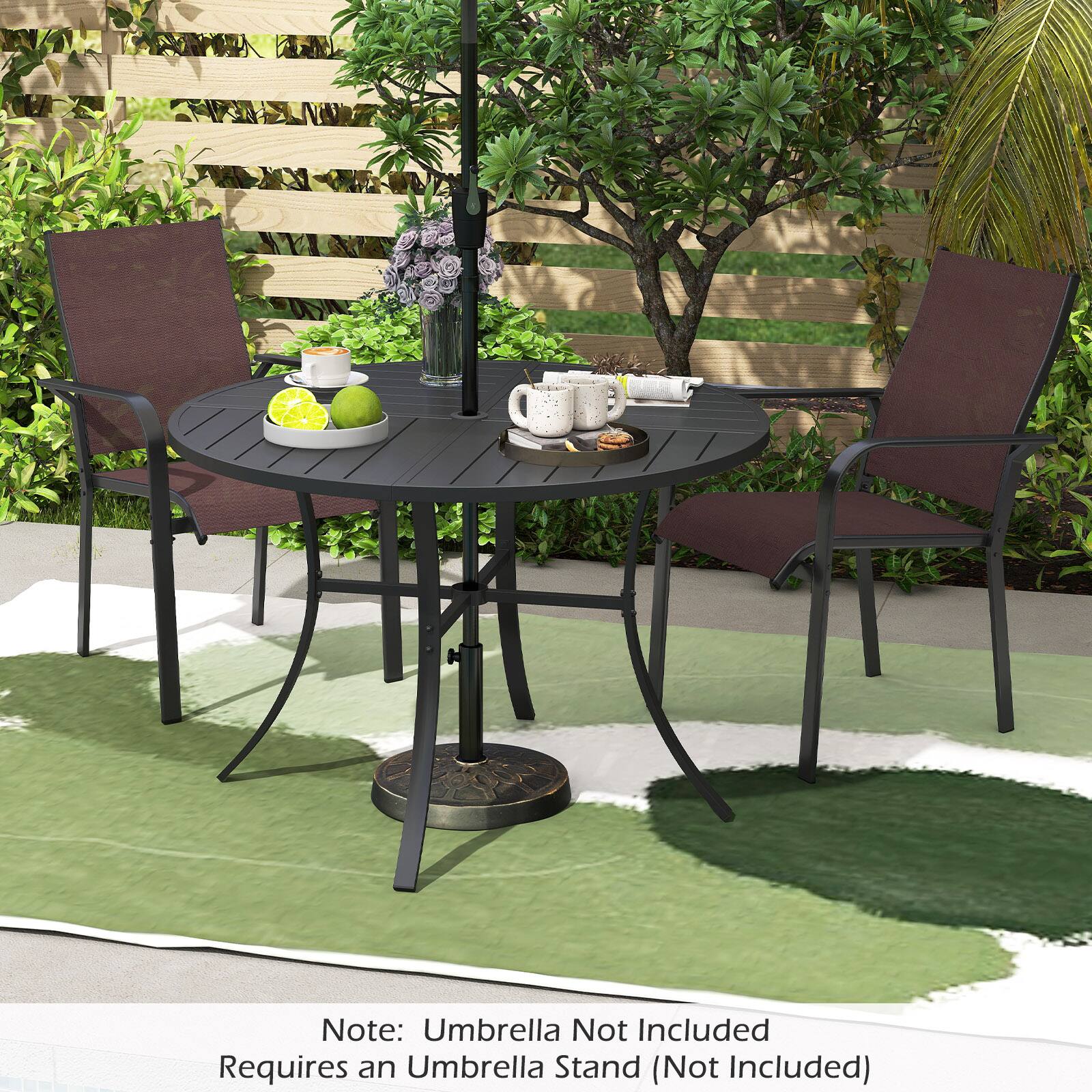 Note: Umbrella Not Included  
Requires an Umbrella Stand (Not Included)