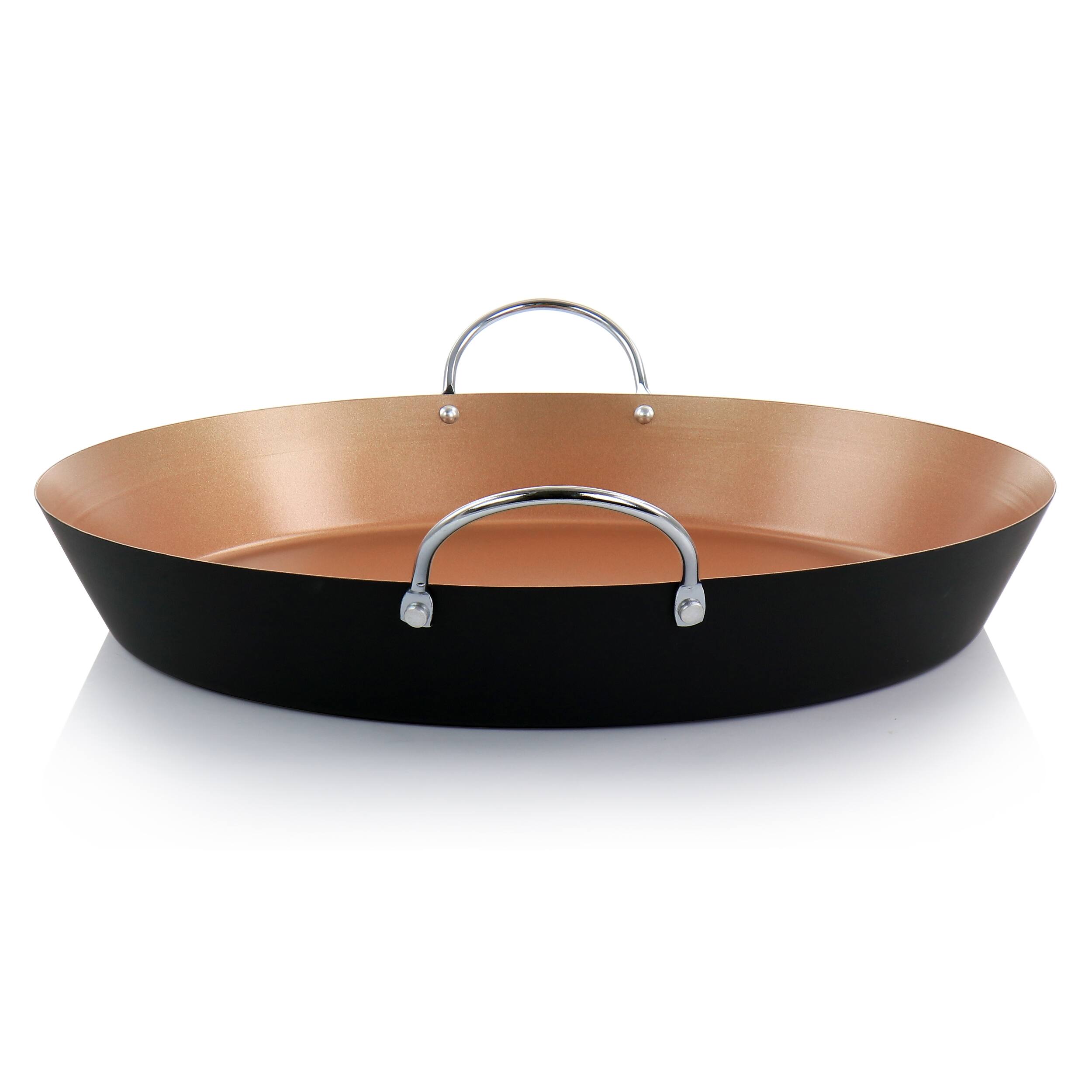 Alt View 2. Oster - Oster Stonefire Carbon Steel Nonstick 16 Inch Paella Pan in Copper - Copper.
