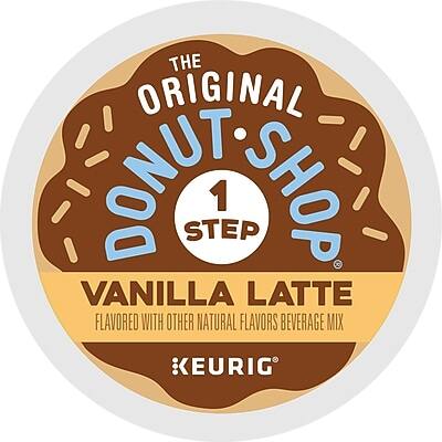 THE ORIGINAL DONUT SHOP  
1 STEP  
VANILLA LATTE  
FLAVORED WITH OTHER NATURAL FLAVORS BEVERAGE MIX  
KEURIG