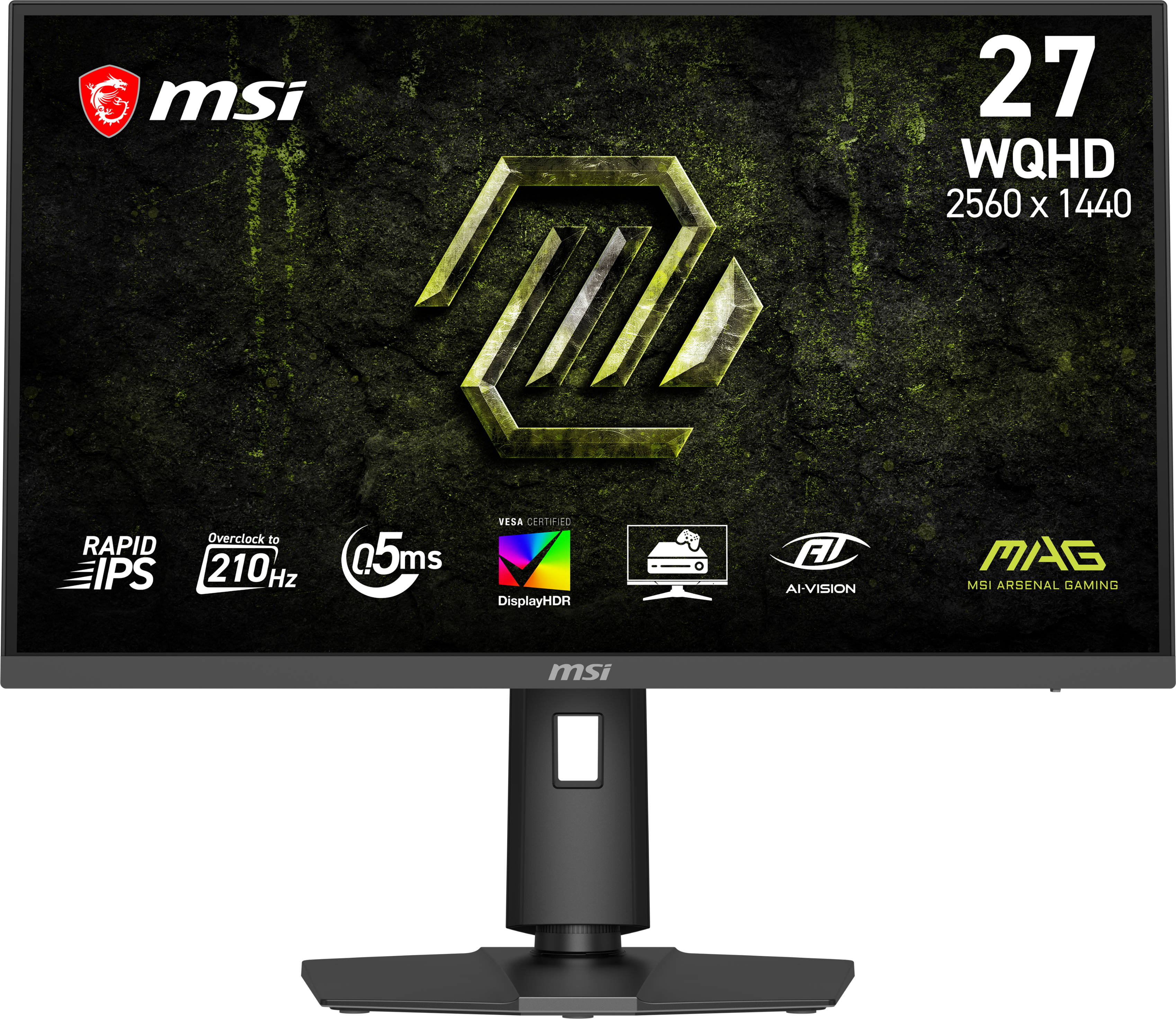 "MSI - MAG 275QPF E21 27"" QHD 210Hz 0.5ms G-SYNC Compatible FreeSync Premium Gaming Monitor HDR 400 (Display Port, HDMI) - Metallic Black" price history on PriceWatchPro