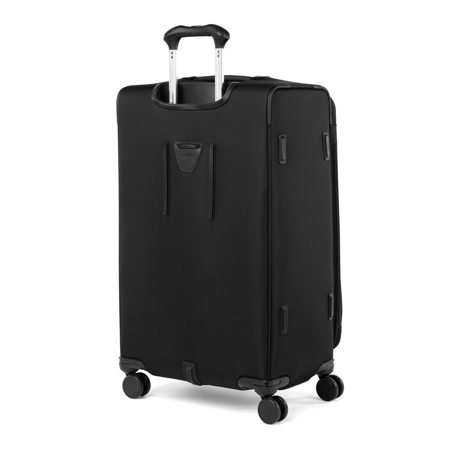 Left. Travelpro - Travelpro Versapack + Lightweight Softside Expandable 29" Checked Spinner - Black.