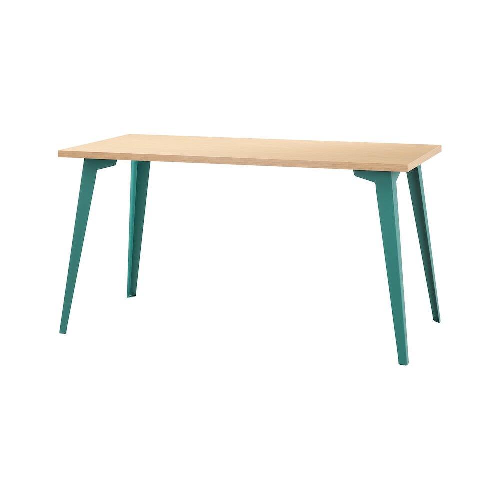Alt View 2. Orison - Orison Office 27x57 Mid Century Modern Desk, Teal / Platinum Oak - Green.