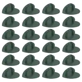 Unique Bargains - Metal Phone Charm Hook 1", 24pcs Adhesive Heart Shaped Finger Grip for Smartphones Keychain Tablet Case Accessories - Dark Green