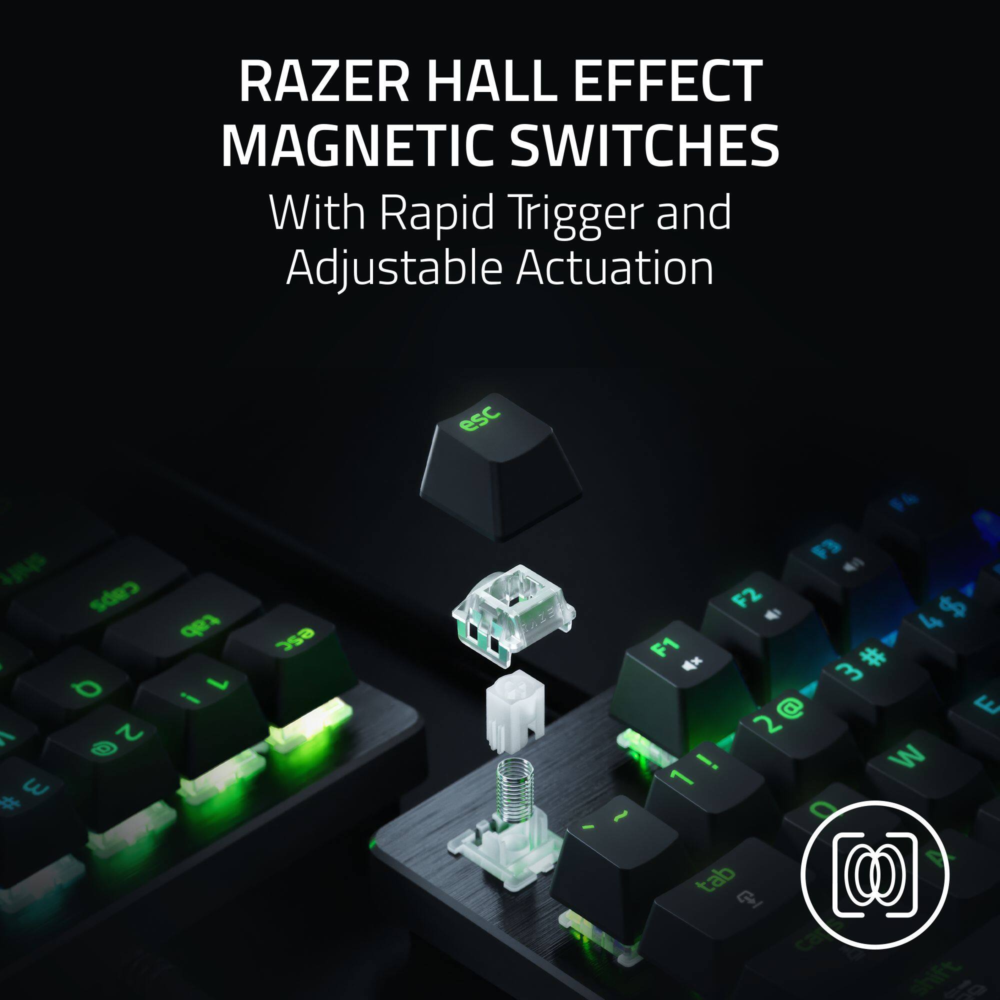 RAZER HALL EFFECT MAGNETIC SWITCHES With Rapid Trigger and Adjustable Actuation