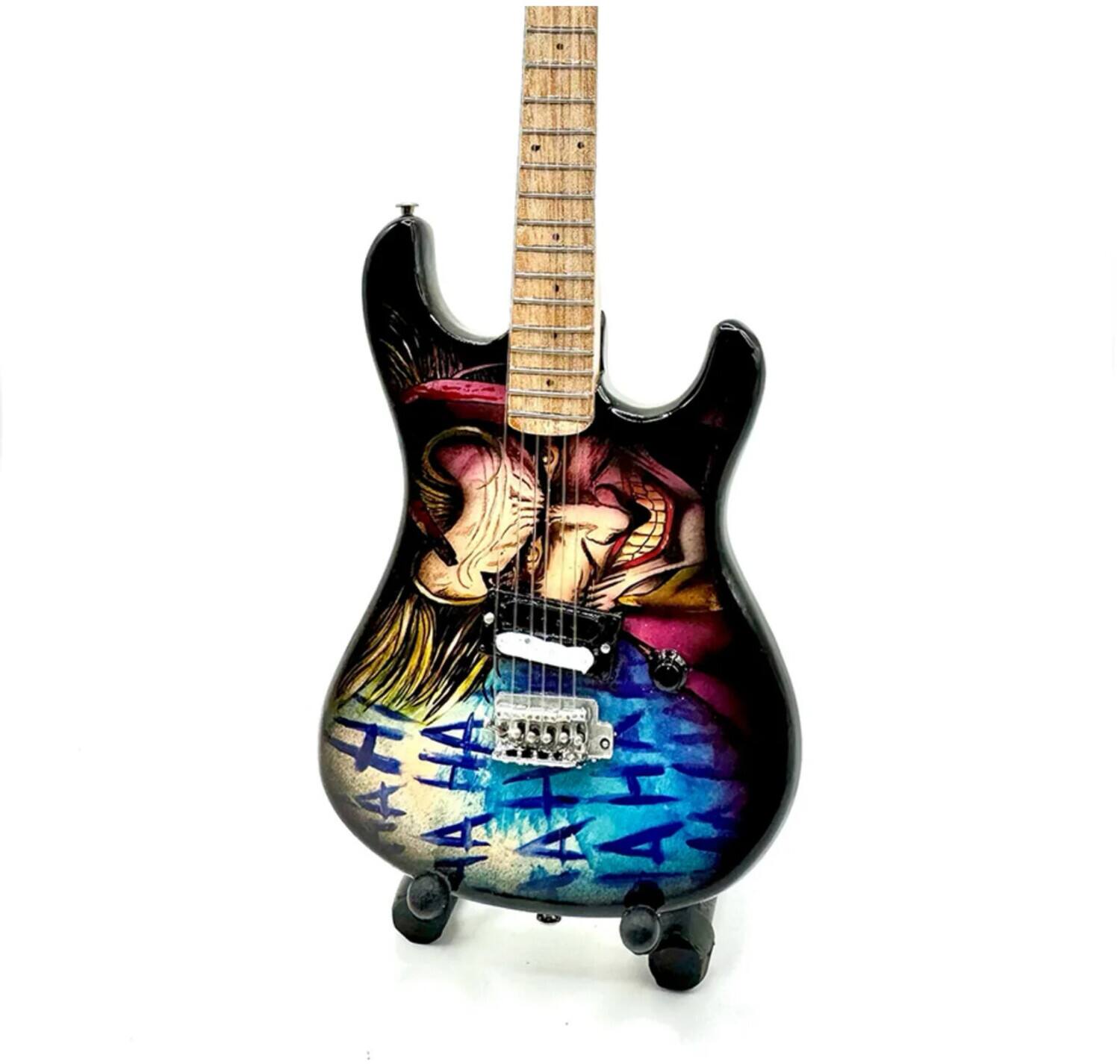 Front. PopMarket - The Mini Axe - Joker - Mini Guitar Replica Collectible   - COLLECTIBLES - Multicolor.