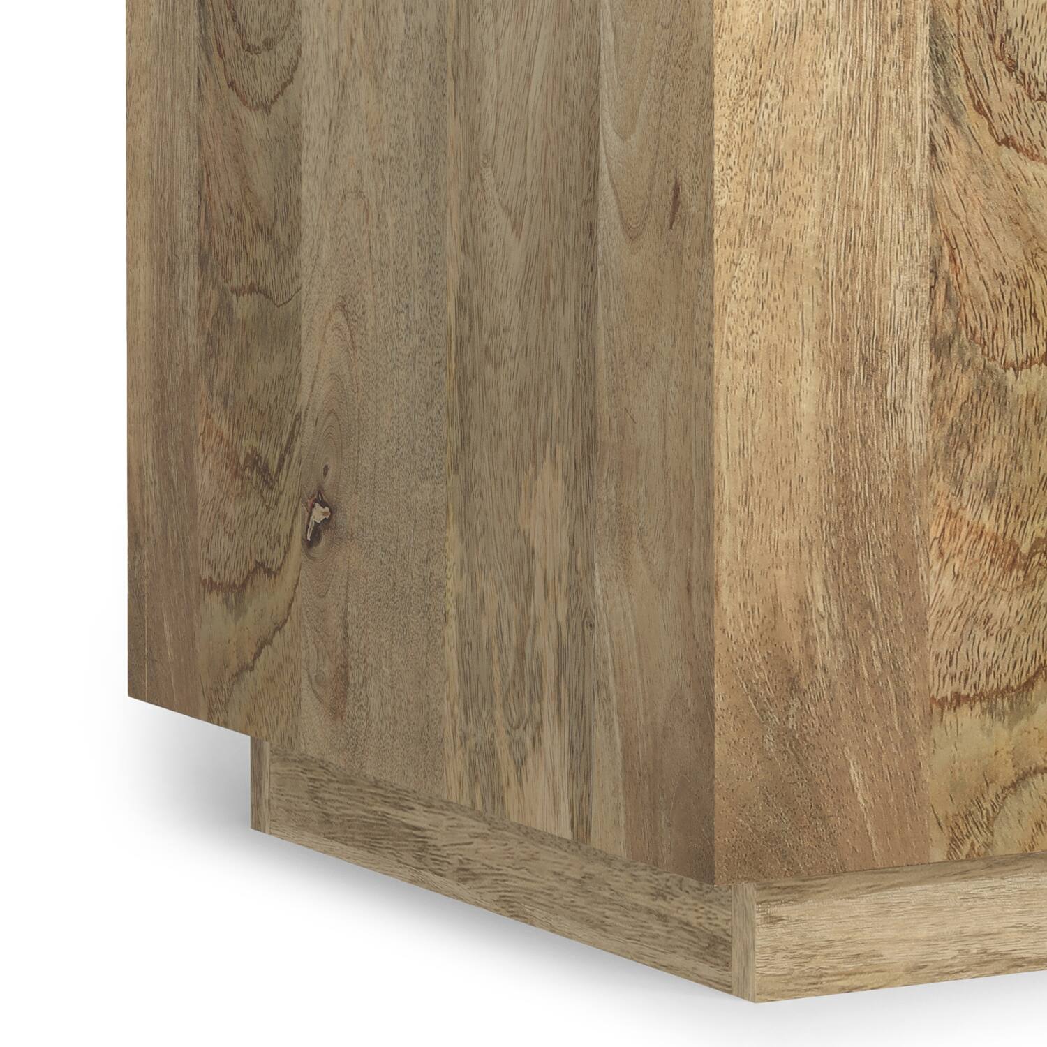 Alt View 6. Simpli Home - Lockhart 20 inch Wide Solid Mango Wood Side Table in Natural - Natural.