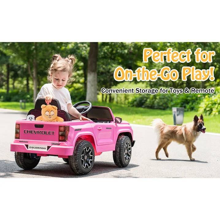 Perfect for On-the-Go Play!  
Convenient Storage for Toys & Remote  
CHEVROLET COLORADO