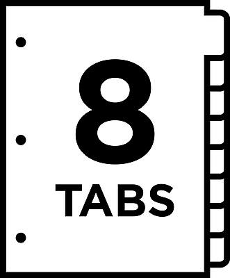 Alt View 8. Avery - Big Tab Write & Erase Paper Divider, 8 Tabs, 1 Set - Multicolor.