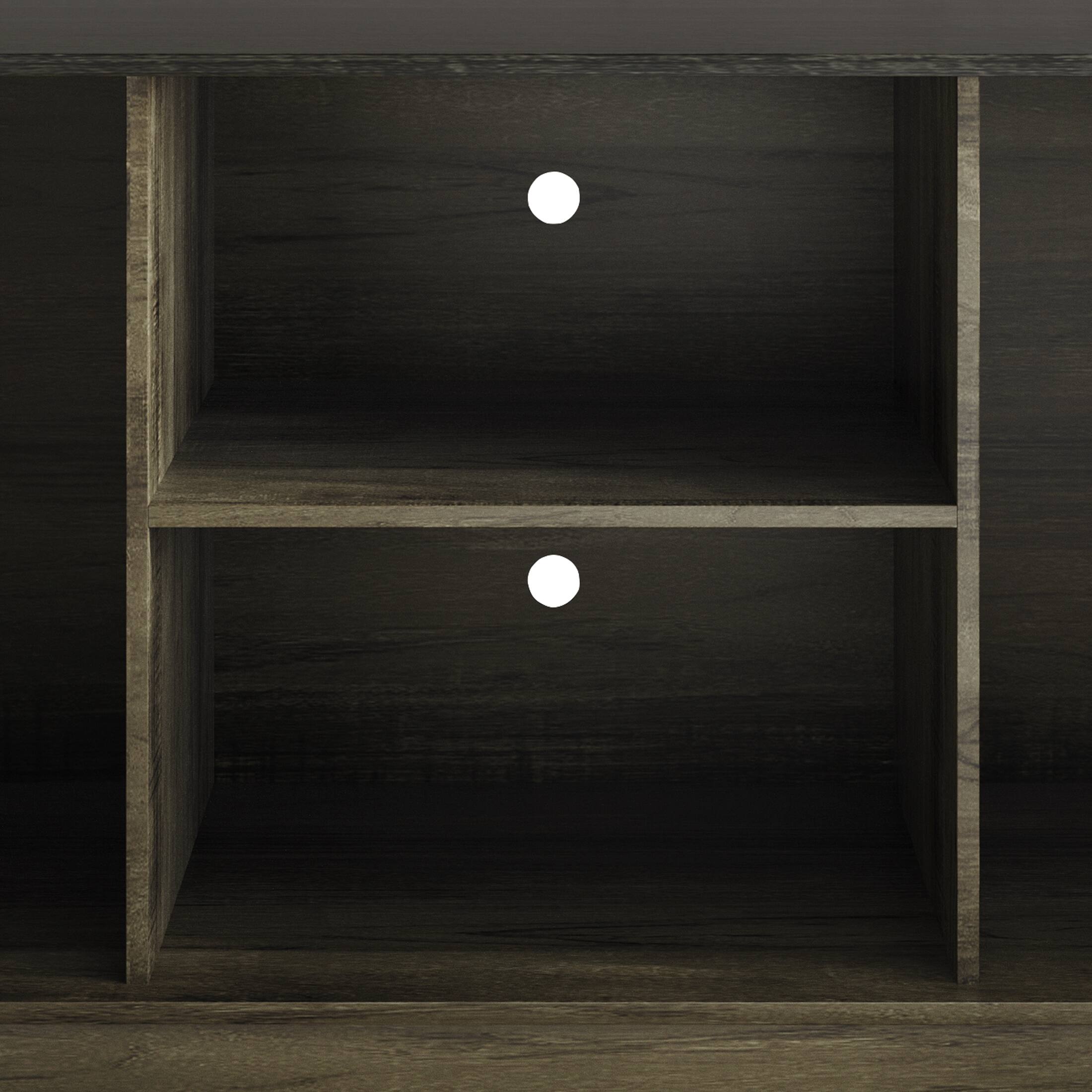 Alt View 5. ChaletPosh - Classic TV Console with Two Cabinet Doors and Dual Open Storage Compartments, Light Brown - Light Brown.