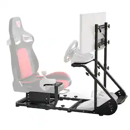 MOOSOO - Racing wheel cockpit, compatible with Fanatec, PXN, Thrustmaster, and Logitech adjustable driving simulators - Black