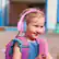 Alt View 18. Tronsmart - KH03 Active Noise Cancelling Wireless Headphones w/ 74/85/93dB Safe Volume, LED Lights, 70H Playtime for School Travel - Princess Pink.