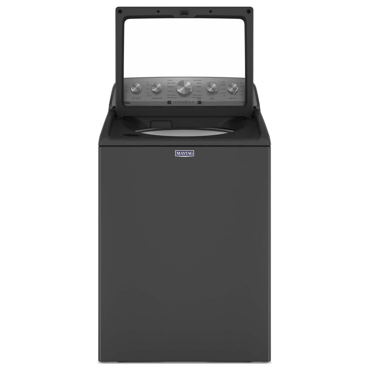 Angle. Maytag - Maytag - 4.7 Cu. Ft. High Efficiency Top Load Washer with Extra Power Button - Volcano Black - Volcano Black.