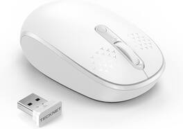 TECKNET - Compact Ambidextrous Wireless Mouse for Laptop - Wireless - White