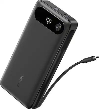 Anker Power Bank (20K, 87W, Built In USB C Cable) Black A1383H11-1 - Best Buy Anker Power Bank (20K, 87W, Built In USB C Cable) Black A1383H11-1 - Best Buy