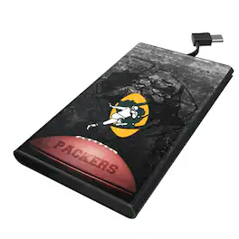 Keyscaper - Green Bay Packers 5000mAh Flat Powerbank - Black