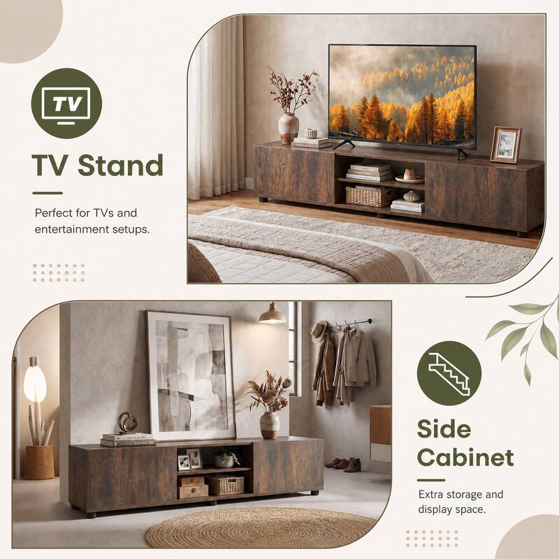 TV Stand  
Perfect for TVs and entertainment setups.  

Side Cabinet  
Extra storage and display space.
