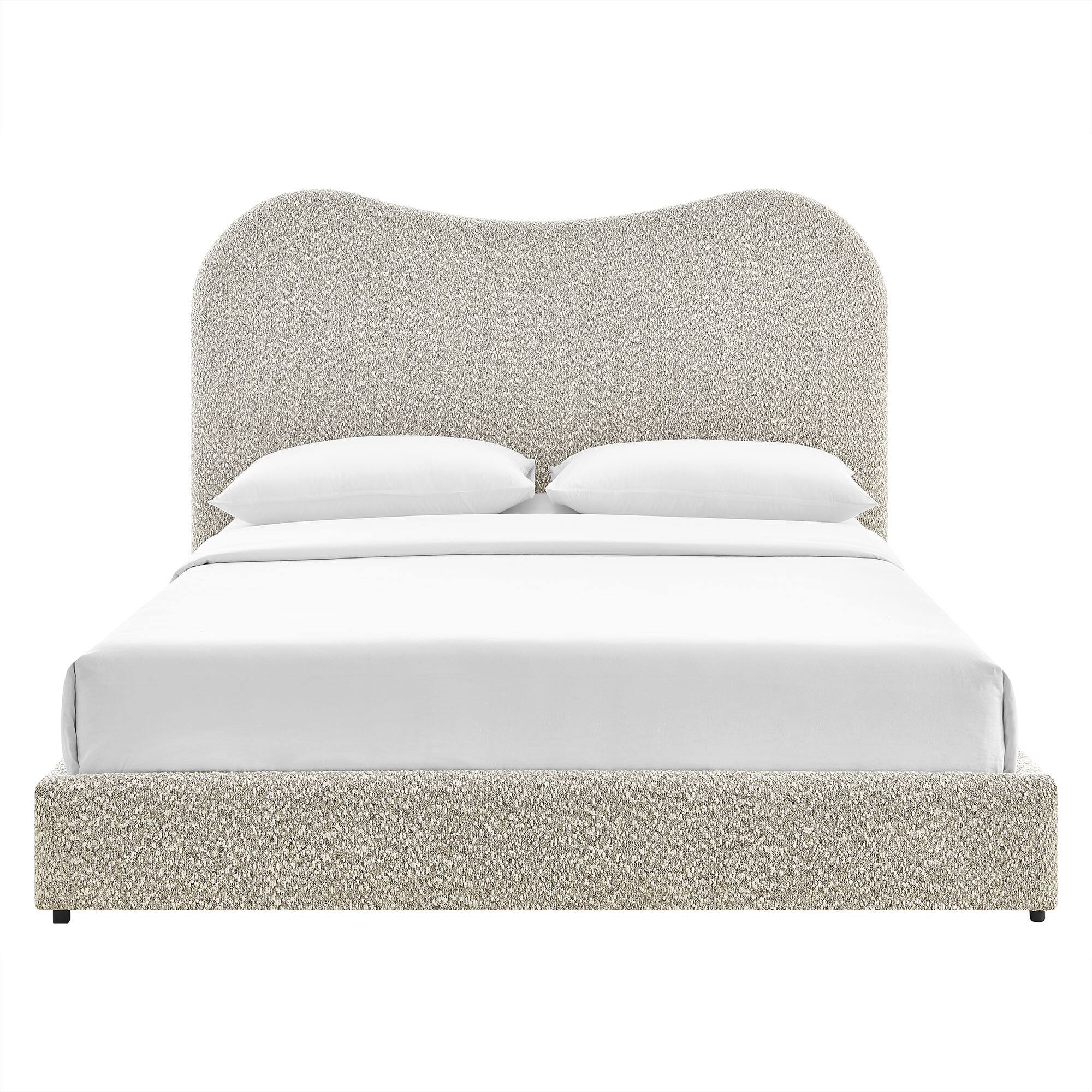 Alt View 5. Modway - Seluna Boucle Queen Platform Bed by Modway - Rock.