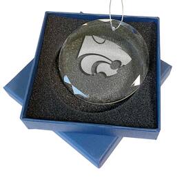 The Memory Company - Kansas State Wildcats 3.25'' Laser Engraved Glass Ornament - Multicolor