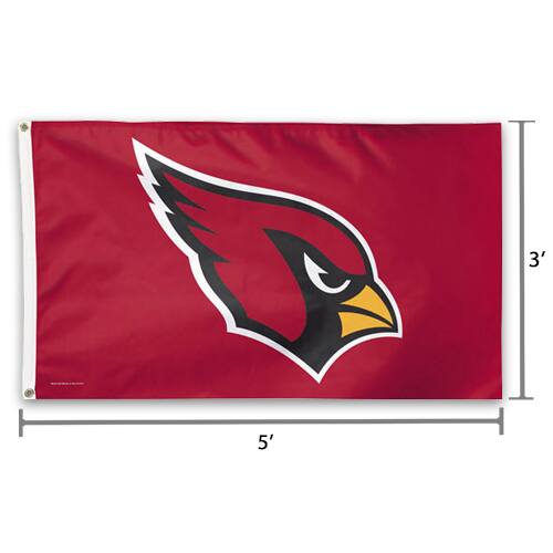 Alt View 1. WinCraft - Arizona Cardinals Deluxe 3' x 5' Flag - Multicolor.