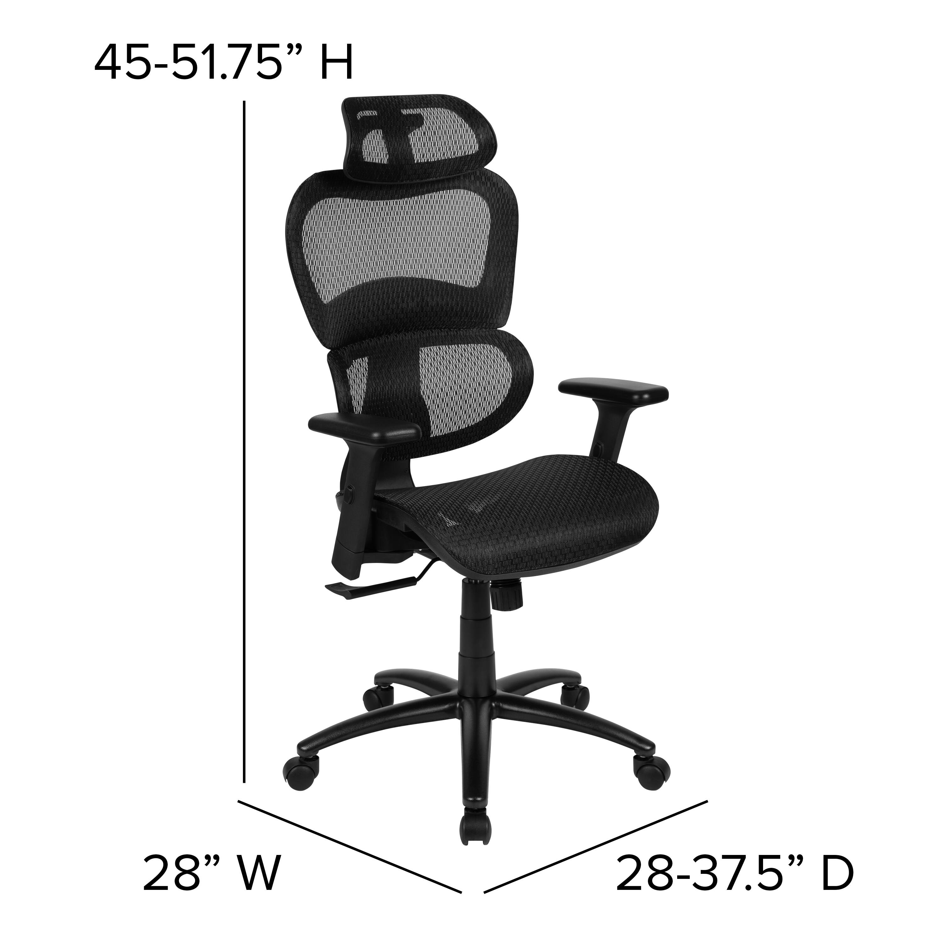45-51.75" H  
28" W  
28-37.5" D