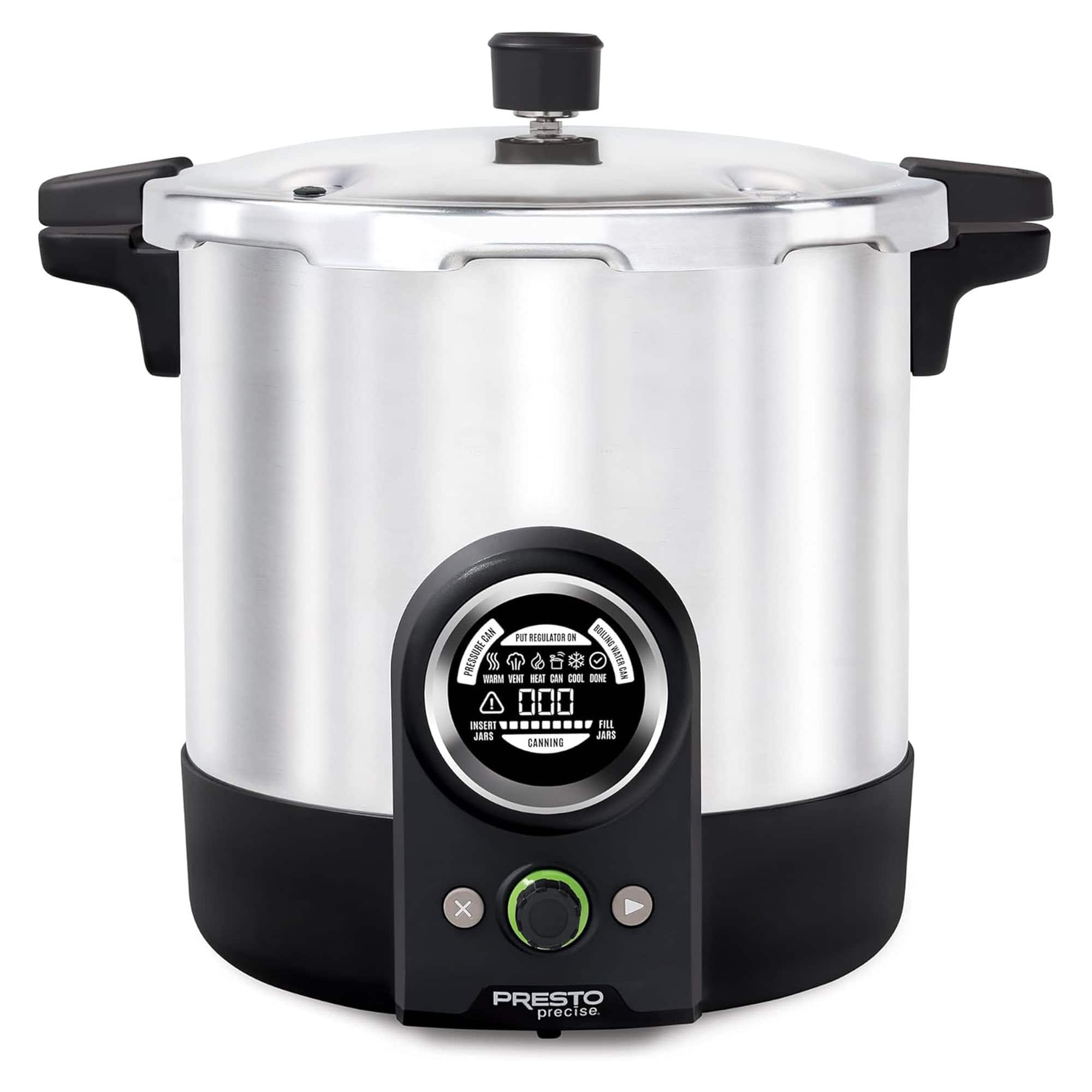 Presto - 23 Quart Digital Pressure and Water Boiling Canner, LED Digital Display - Black/Silver