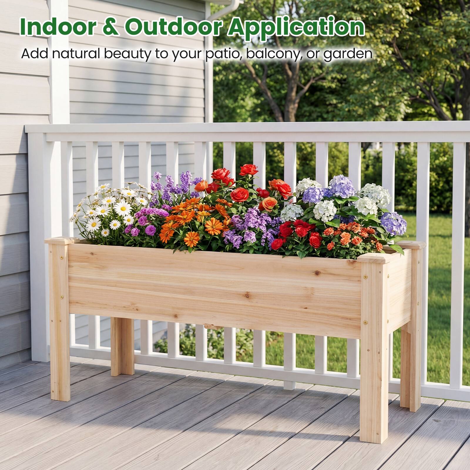 Indoor & Outdoor Application  
Add natural beauty to your patio, balcony, or garden