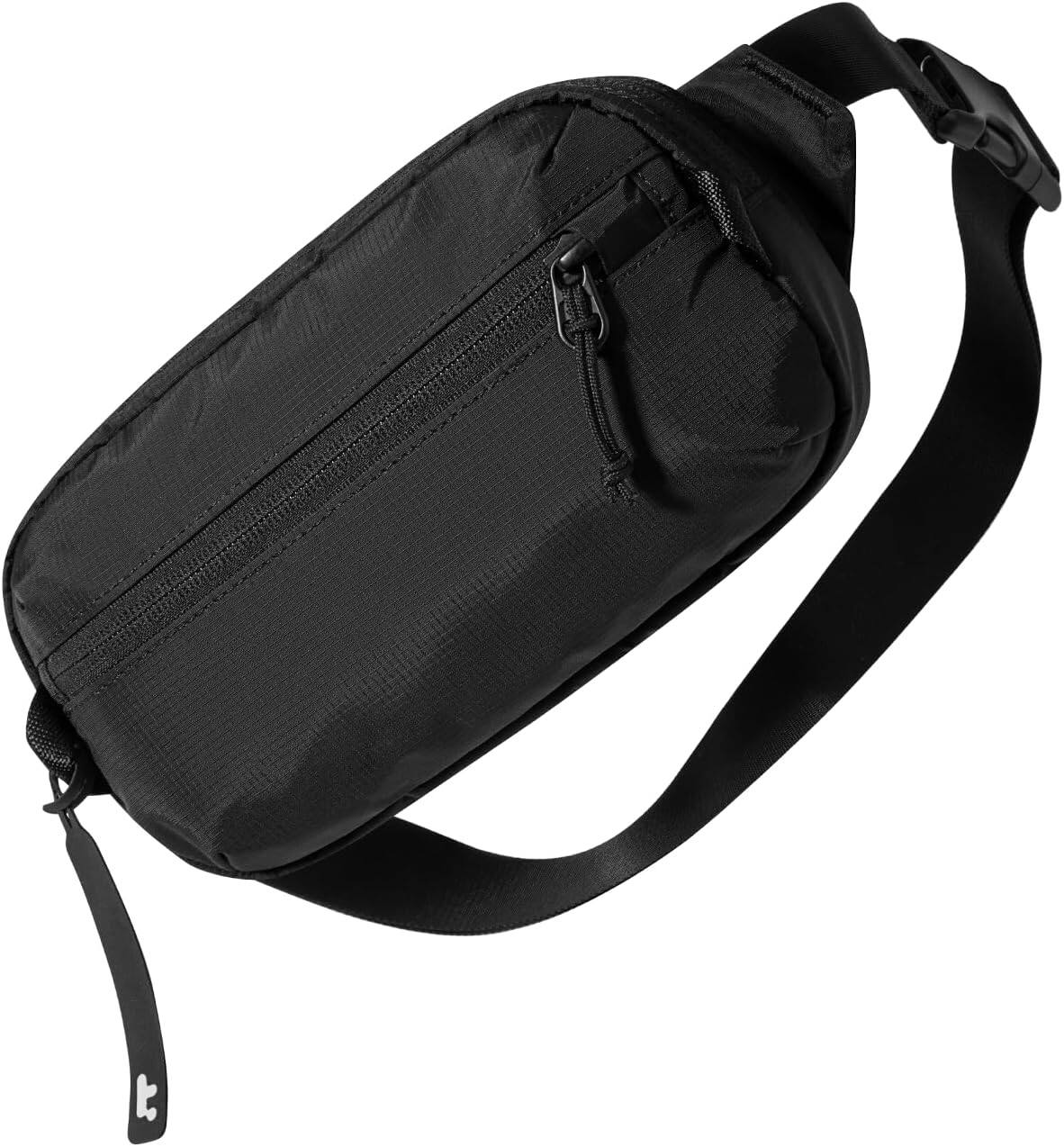 Front. Vulpecula Spade - 1.5L Sling Bag with RFID Blocking - Black.