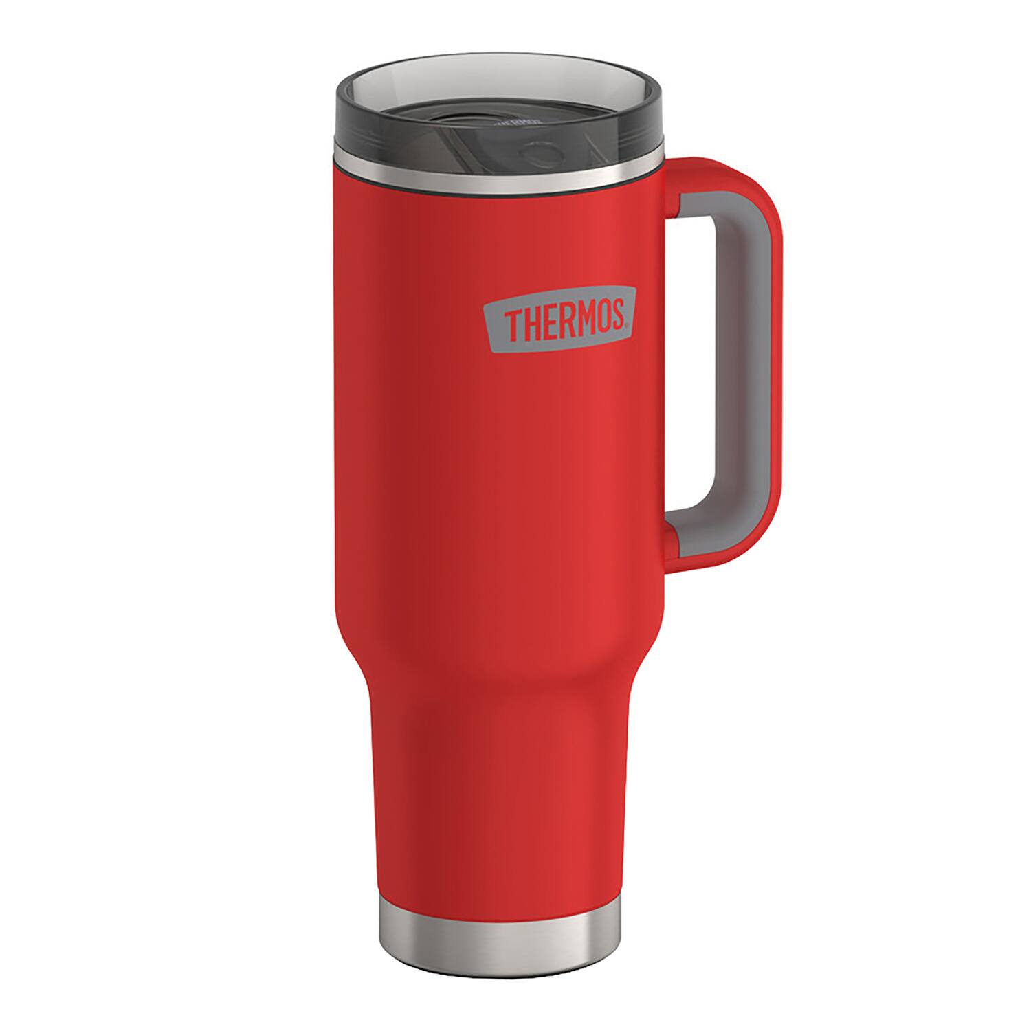 Alt View 7. Thermos - Thermos 40 oz Stainless Steel Cup Holder Mug w/ Straw - Crimson - Crimson.