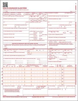 ComplyRight - CMS-1500 Health Insurance Claim Form, 250/Box (CMS12LC250) - White