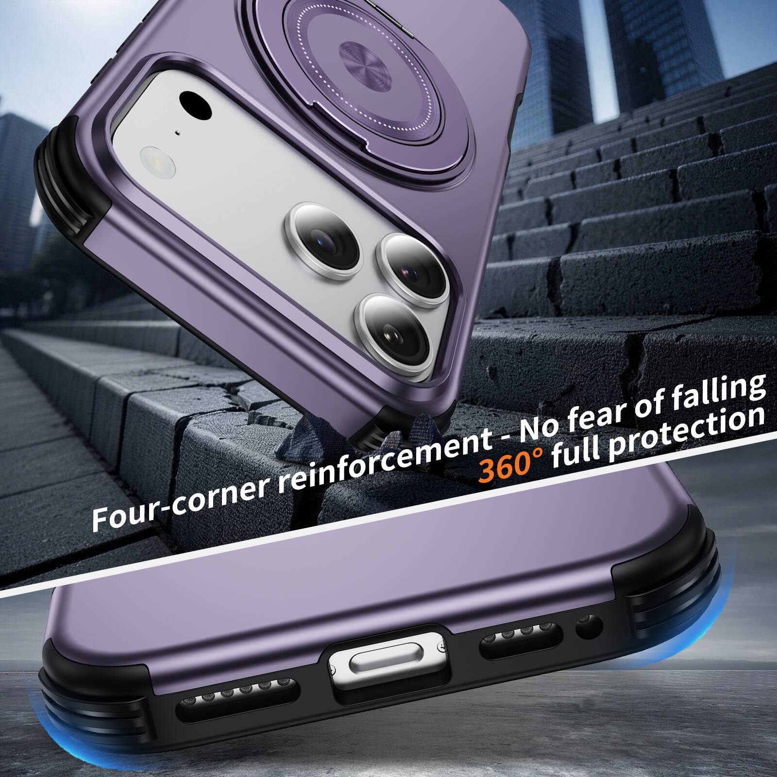 Four-corner reinforcement - No fear of falling 360° full protection