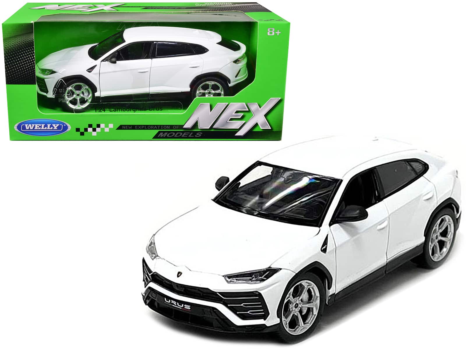 Lamborghini Urus "NEX Models" 1/24 Diecast Model Car by Welly - White