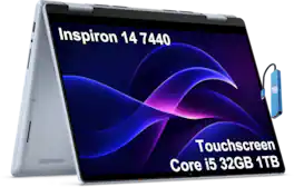 Dell - Upgraded - Inspiron 14 - 14" FHD+ 2-in-1 Touchscreen Laptop - Intel Core i5-1334U 2023 - 32GB Memory - 1TB Storage - Ice Blue