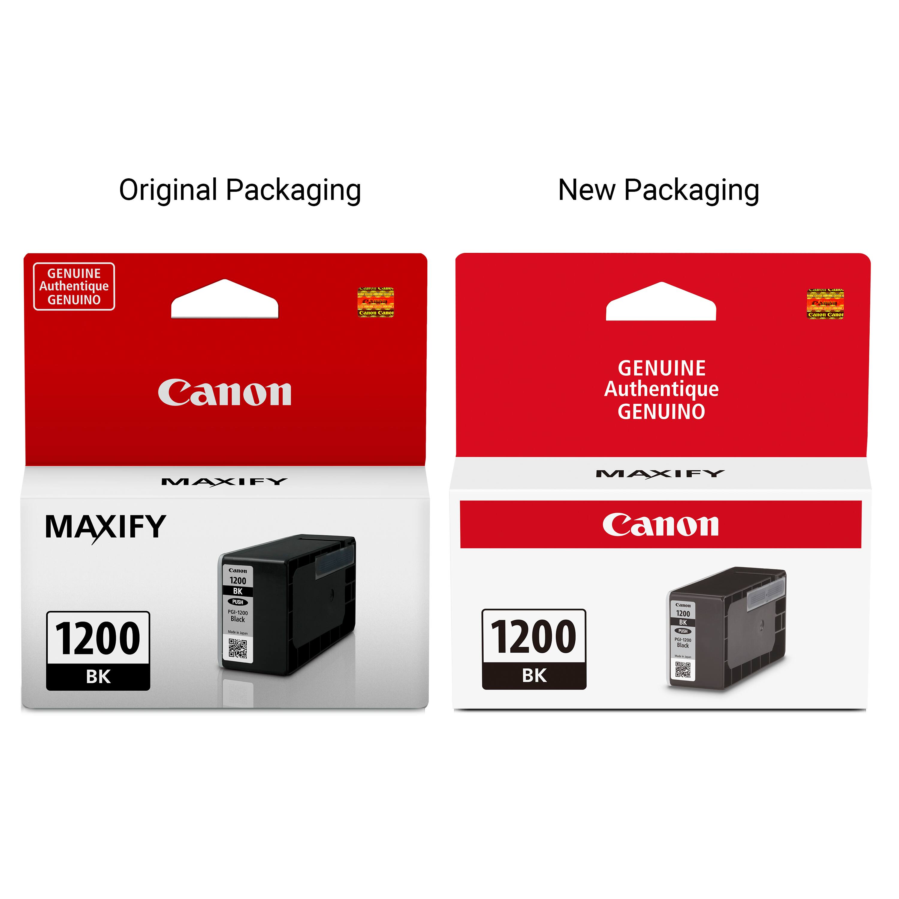 Original Packaging New Packaging GENUINE Authentique GENUINO Canon GENUINE Authentique GENUINO MAXIFY MAXIFY MAXIFY Canon 1200 BK